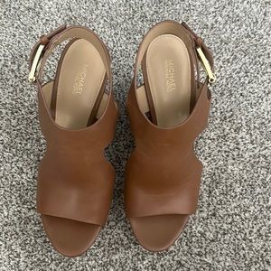 Michael Kors brown leather heels